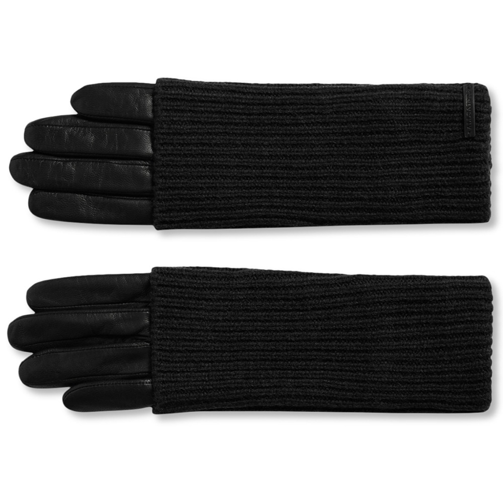 All Saints Zola extendable Knit & Leather Gloves NWOT